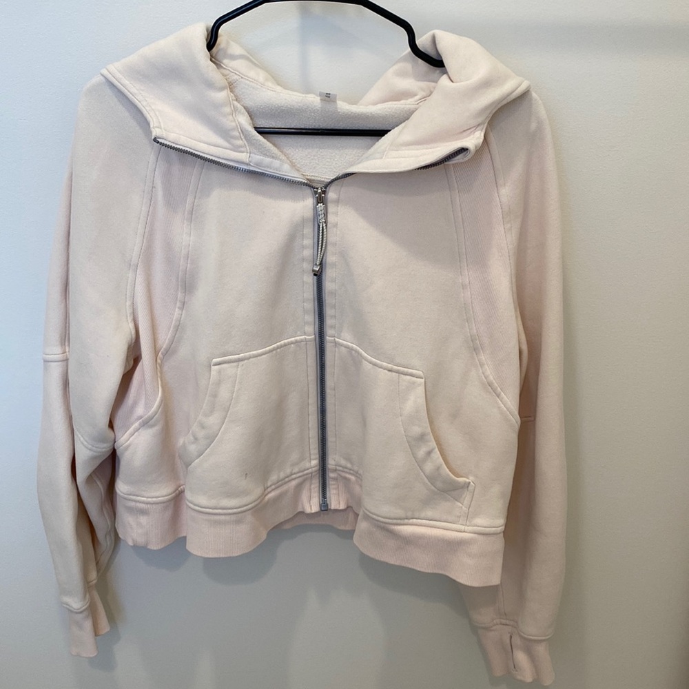 Beige Lululemon Scuba Full Zip M/L